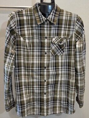 Mens Classic Burton long-sleeve plaid flannel shirt